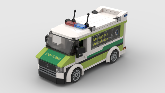 custom lego ambulance